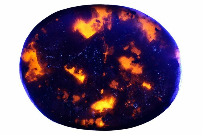 1.5" Polished Sodalite-Syenite ("Yooperlite") Worry Stones - Fluorescent! - Photo 1